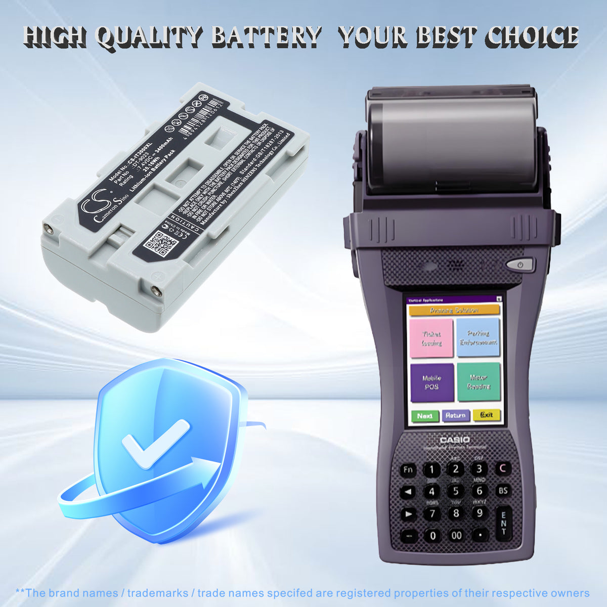 Replacement Battery for Epson | Casio TM-P60 M196A – Barcode Scanner – 3400mAh / 7.4V