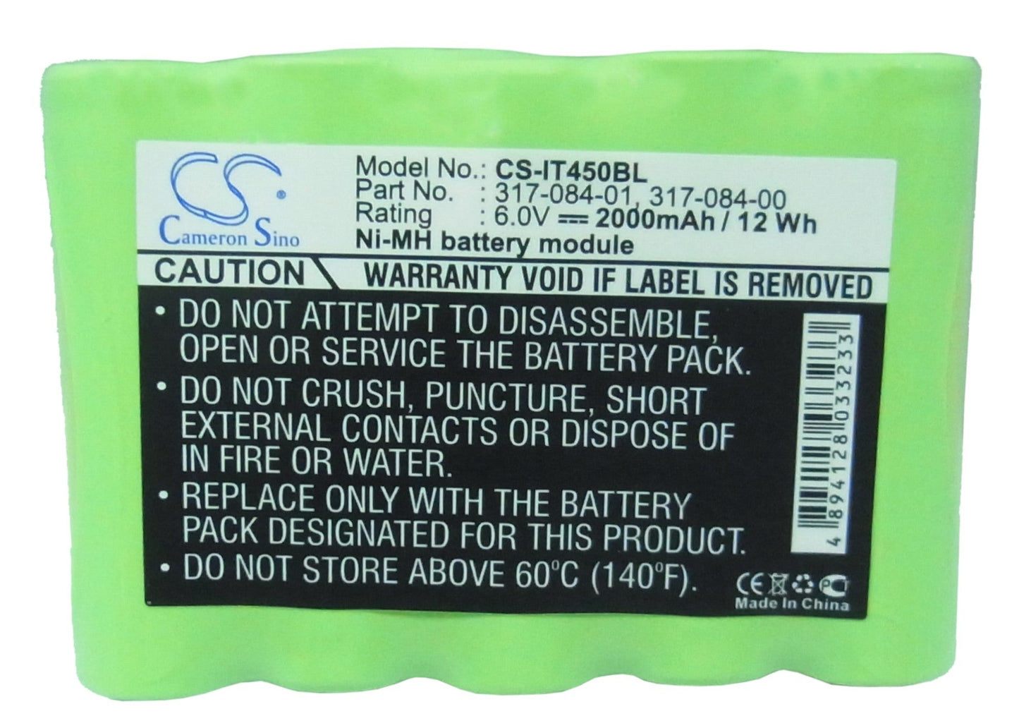 Replacement Battery for Intermec  Pen Key 4000 – Barcode Scanner – 2000mAh / 6.0V