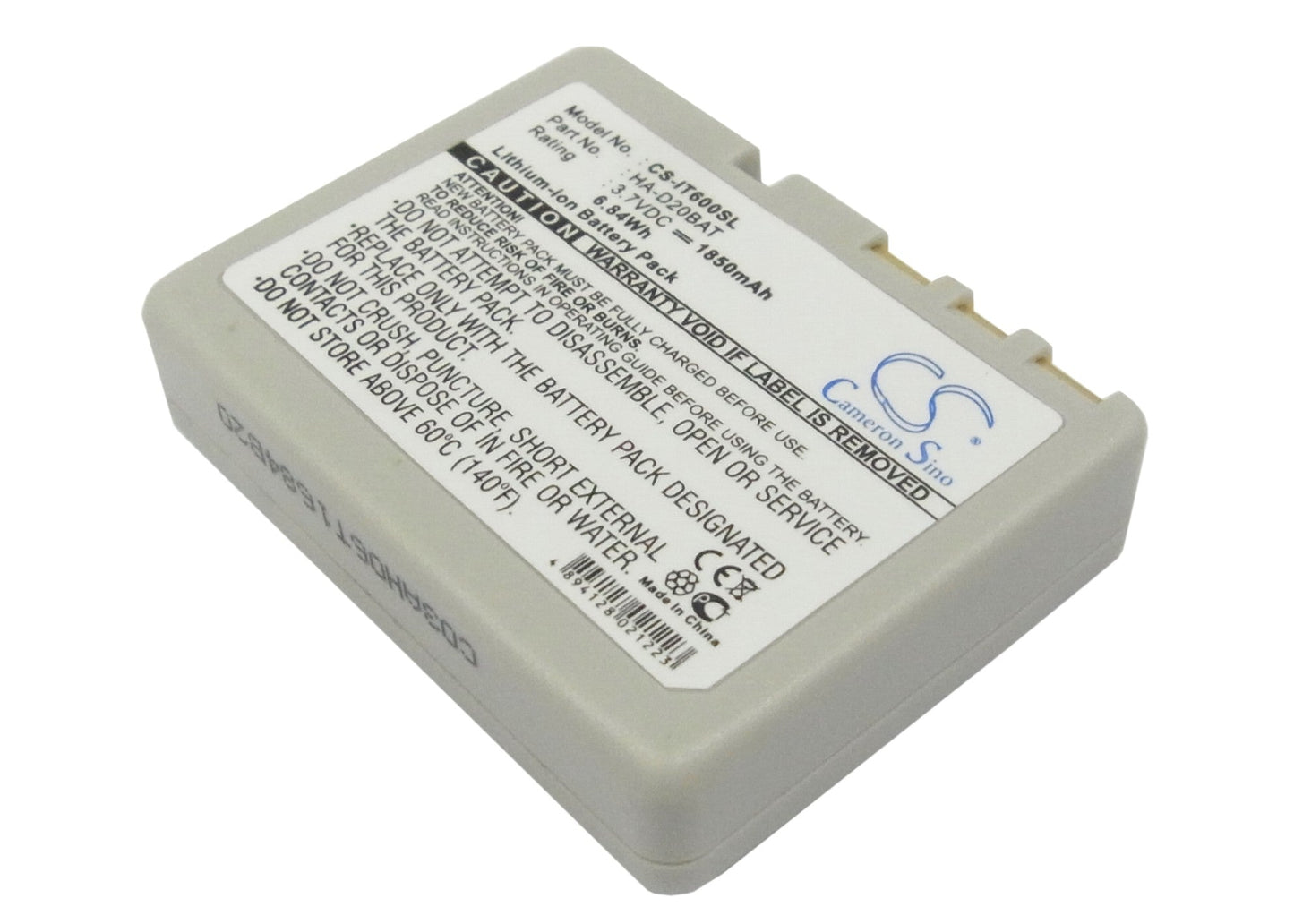 Replacement Battery for Casio  DT-5300 – Barcode Scanner – 1850mAh / 6.85Wh / 3.7V