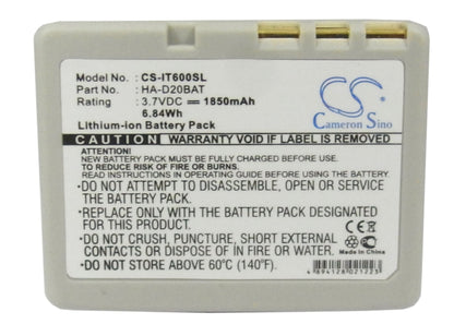 Replacement Battery for Casio  DT-5300 – Barcode Scanner – 1850mAh / 6.85Wh / 3.7V