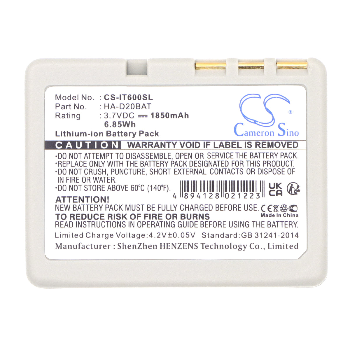 Replacement Battery for Casio DT-5300 – Barcode Scanner – 1850mAh / 3.7V