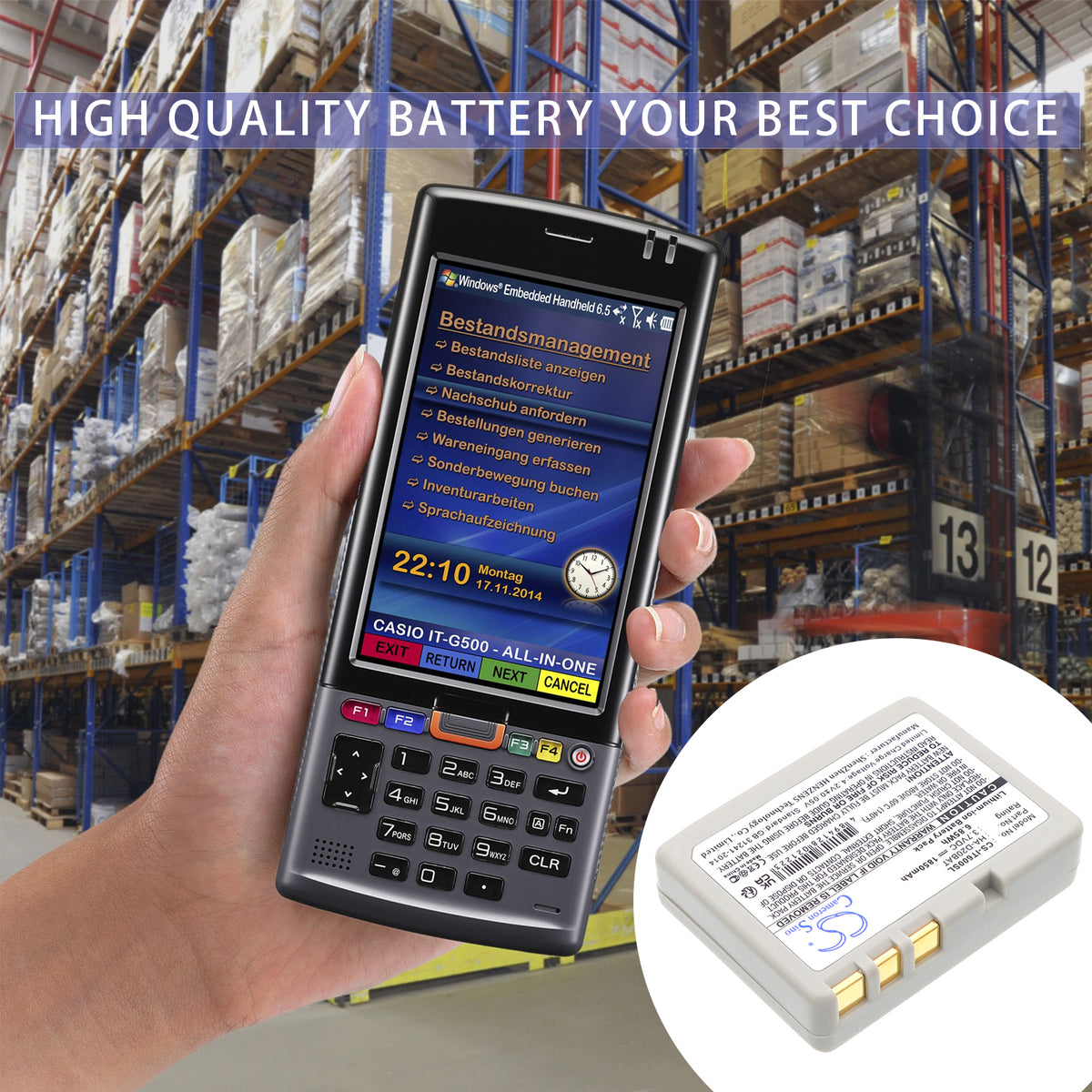 Replacement Battery for Casio DT-5300 – Barcode Scanner – 1850mAh / 3.7V