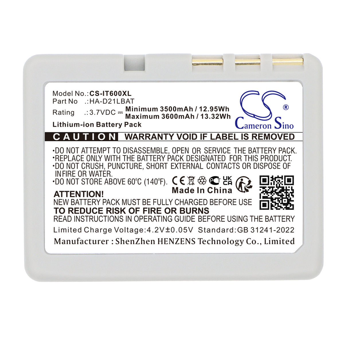 Replacement Battery for Casio DT-5300 – Barcode Scanner – 3600mAh / 3.7V