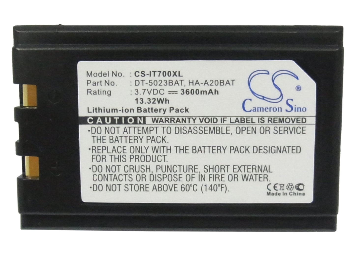Replacement Battery for Janam  XM5 – Barcode Scanner – 3600mAh / 13.32Wh / 3.7V