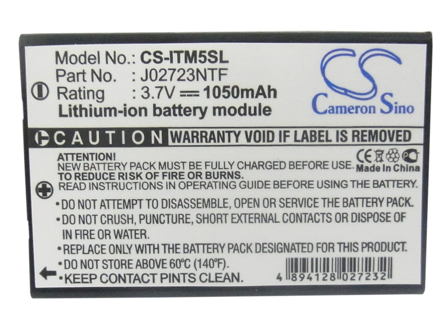 Replacement Battery for i-Blue  PS3200 – GPS, Navigator – 1050mAh / 3.7V