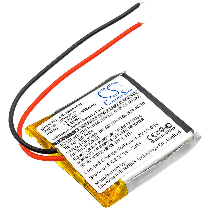 Replacement Battery for JBL  Synchros S400BT – Wireless Headset – 600mAh / 2.22Wh / 3.7V