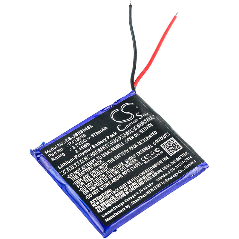 Replacement Battery for JBL Synchros E50BT – Wireless Headset – 570mAh / 3.7V - image 1