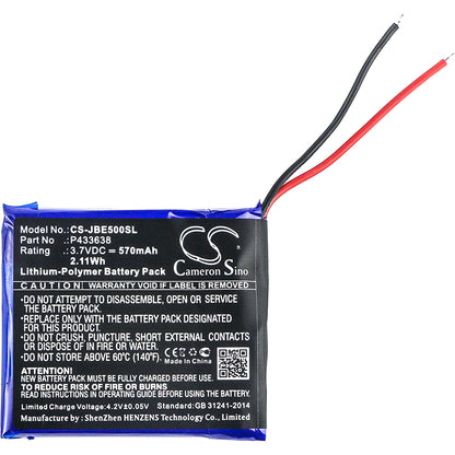 Replacement Battery for JBL Synchros E50BT – Wireless Headset – 570mAh / 3.7V - image 3