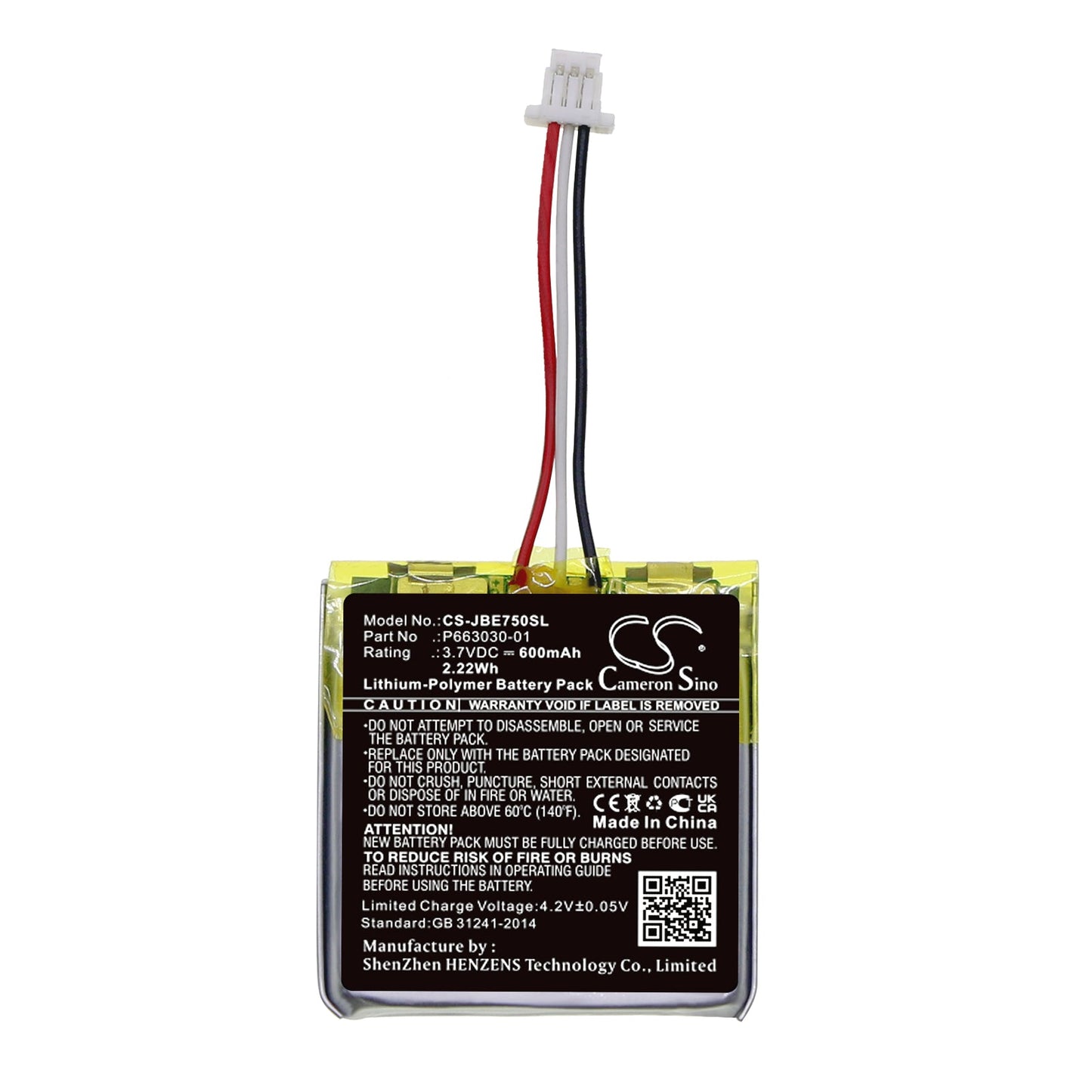 Replacement Battery for JBL  Everest 750 – Wireless Headset – 600mAh / 2.22Wh / 3.7V