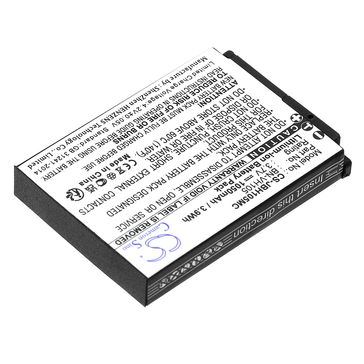 Replacement Battery for JVC GC-XA1 – Camera – 1050mAh / 3.7V