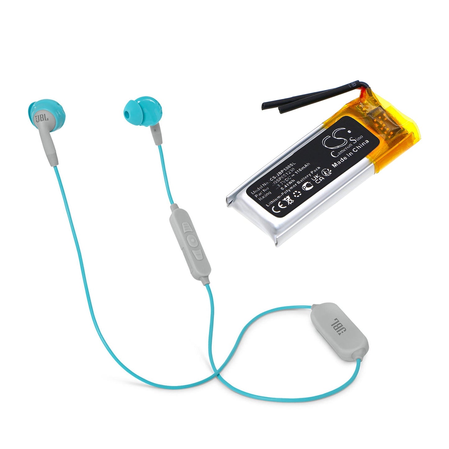 Replacement Battery for JBL  inspire 500 – Wireless Headset – 110mAh / 0.41Wh / 3.7V