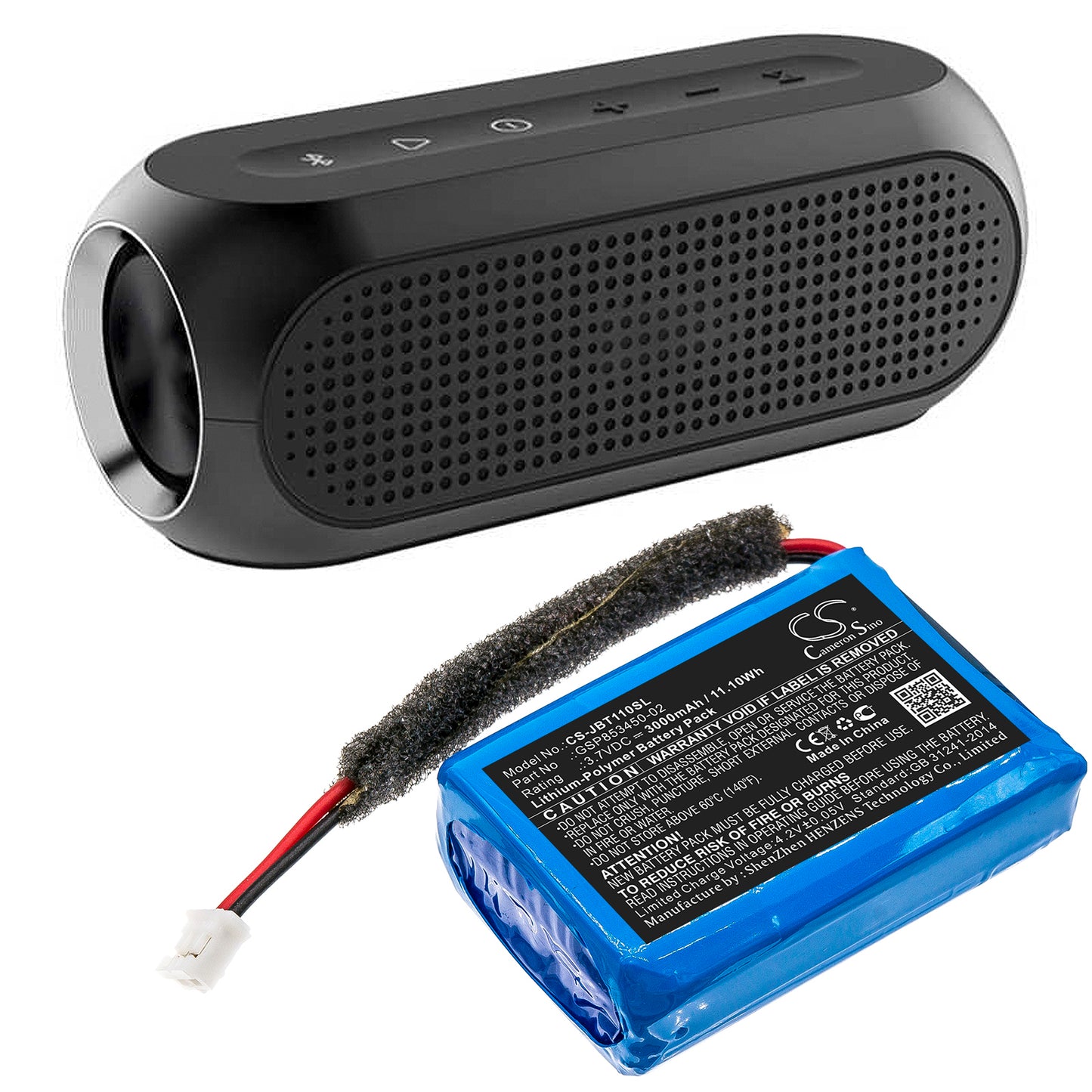 Replacement Battery for JBL  Turbo – 3000mAh / 11.10Wh
