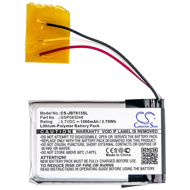 Replacement Battery for JBL  6132A-JBLTRIP – 1000mAh / 3.70Wh