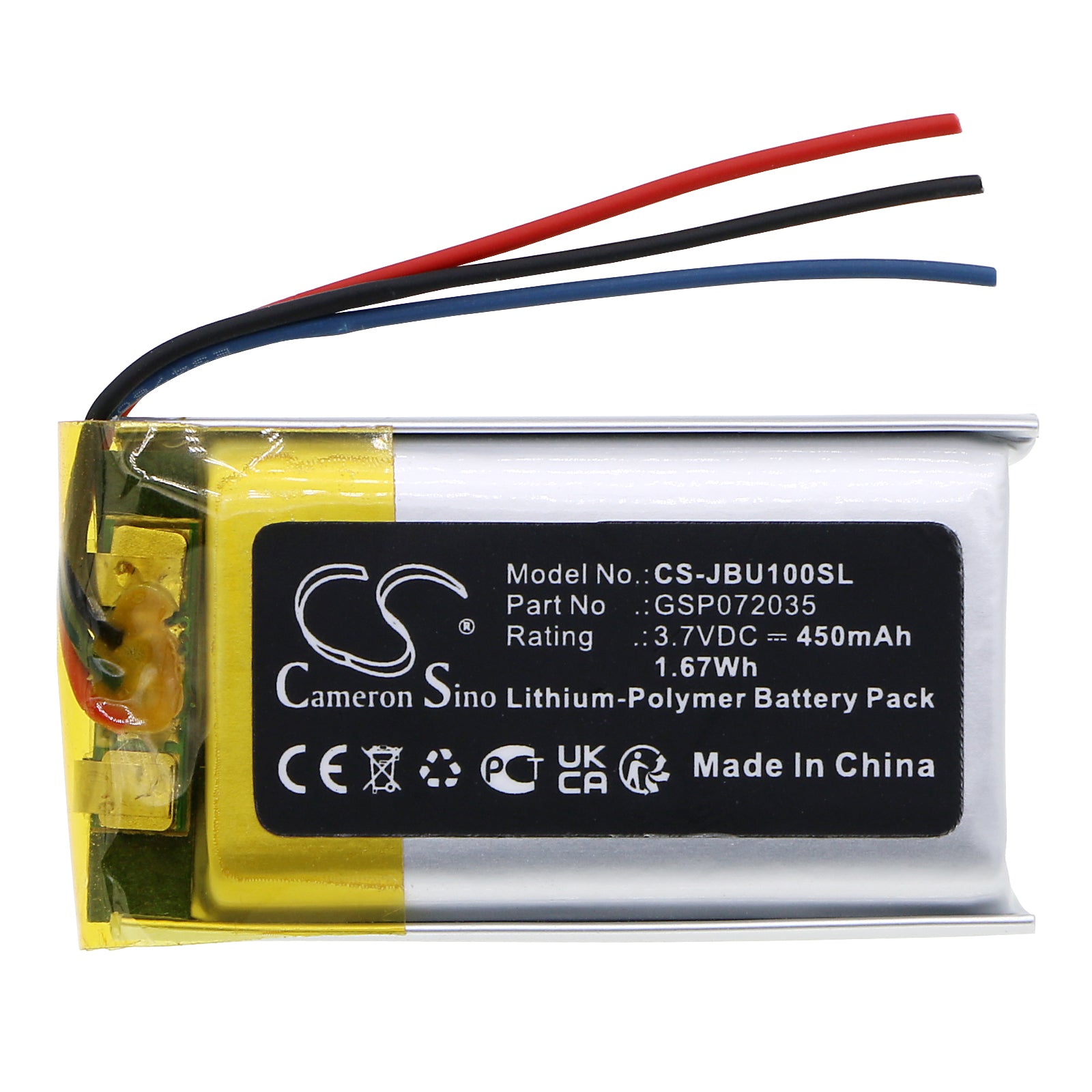 Replacement Battery for JBL UA SPORT – Wireless Headset – 450mAh / 3.7V - image 3