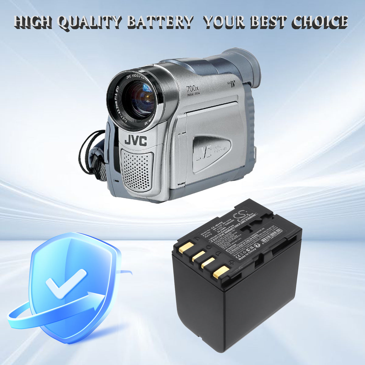 Replacement Battery for JVC CU-VH1 – Camera – 3300mAh / 7.4V