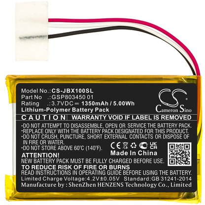 Replacement Battery for JBL Free Charging Case – Wireless Headset – 1350mAh / 3.7V