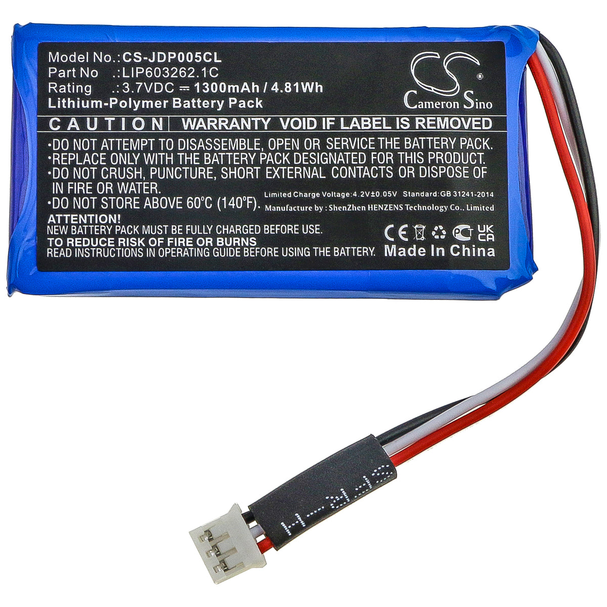 Replacement Battery for Jablocom GDP-04i – Cordless Phone – 1300mAh / 3.7V