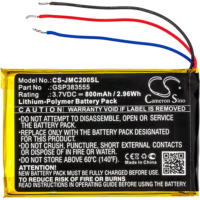 Replacement Battery for JBL  Clip 2 – 800mAh / 2.96Wh
