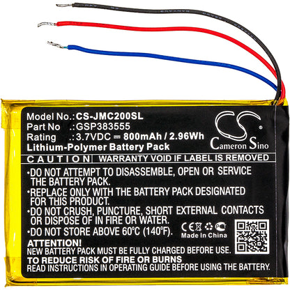 Replacement Battery for JBL  Clip 2 – 800mAh / 2.96Wh