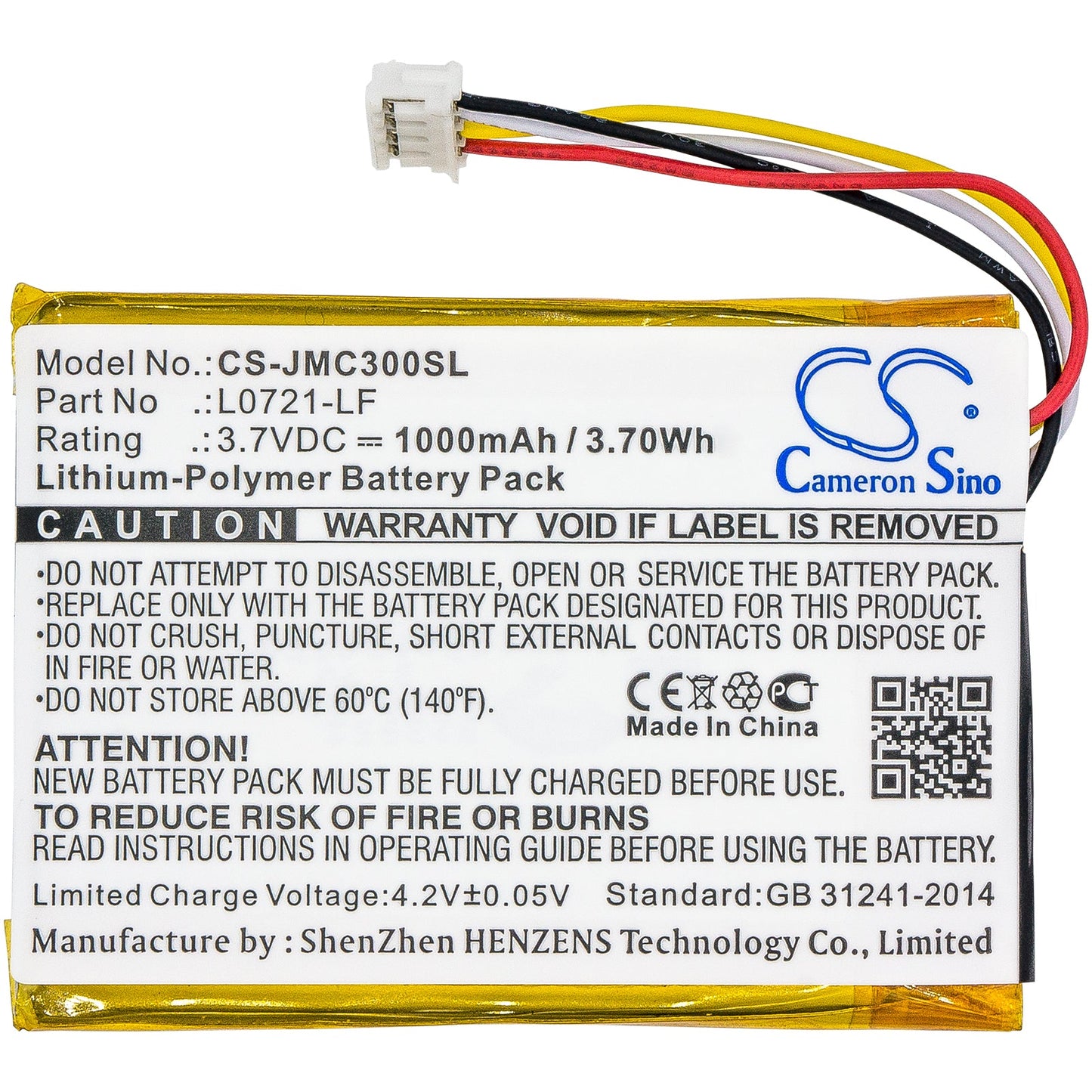 Replacement Battery for JBL  Clip 3 – Speaker – 1000mAh / 3.70Wh / 3.7V