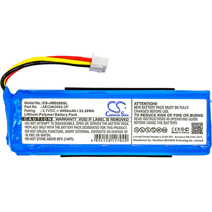 Replacement Battery for JBL  Charge – 6000mAh / 22.20Wh