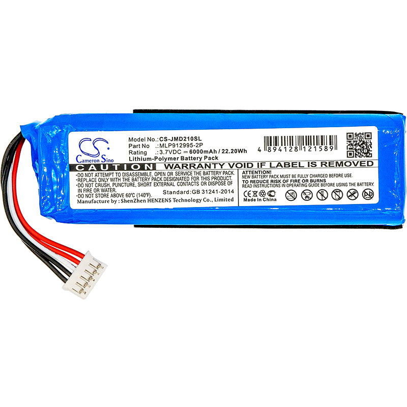 Replacement Battery for JBL  Charge 2 Plus – 6000mAh / 22.20Wh