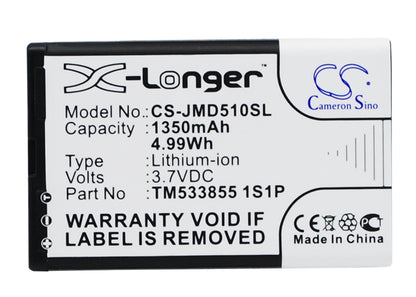 Replacement Battery for JBL  MD-51W – 1350mAh / 4.99Wh