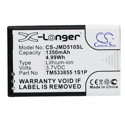 Replacement Battery for JBL  MD-51W – 1350mAh / 4.99Wh