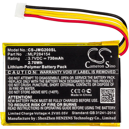 Replacement Battery for JBL  Go 2 – 730mAh / 2.70Wh