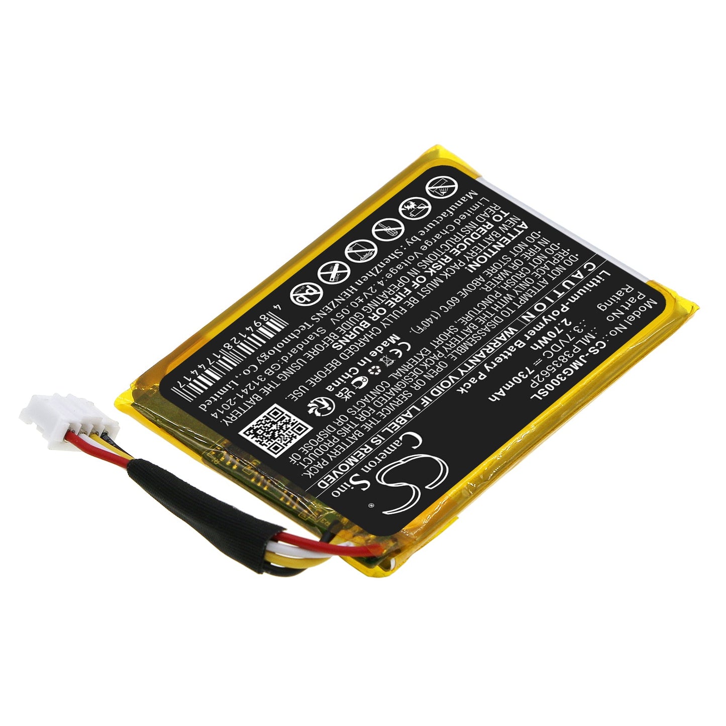Replacement Battery for JBL  Go 3 – Speaker – 730mAh / 2.70Wh / 3.7V
