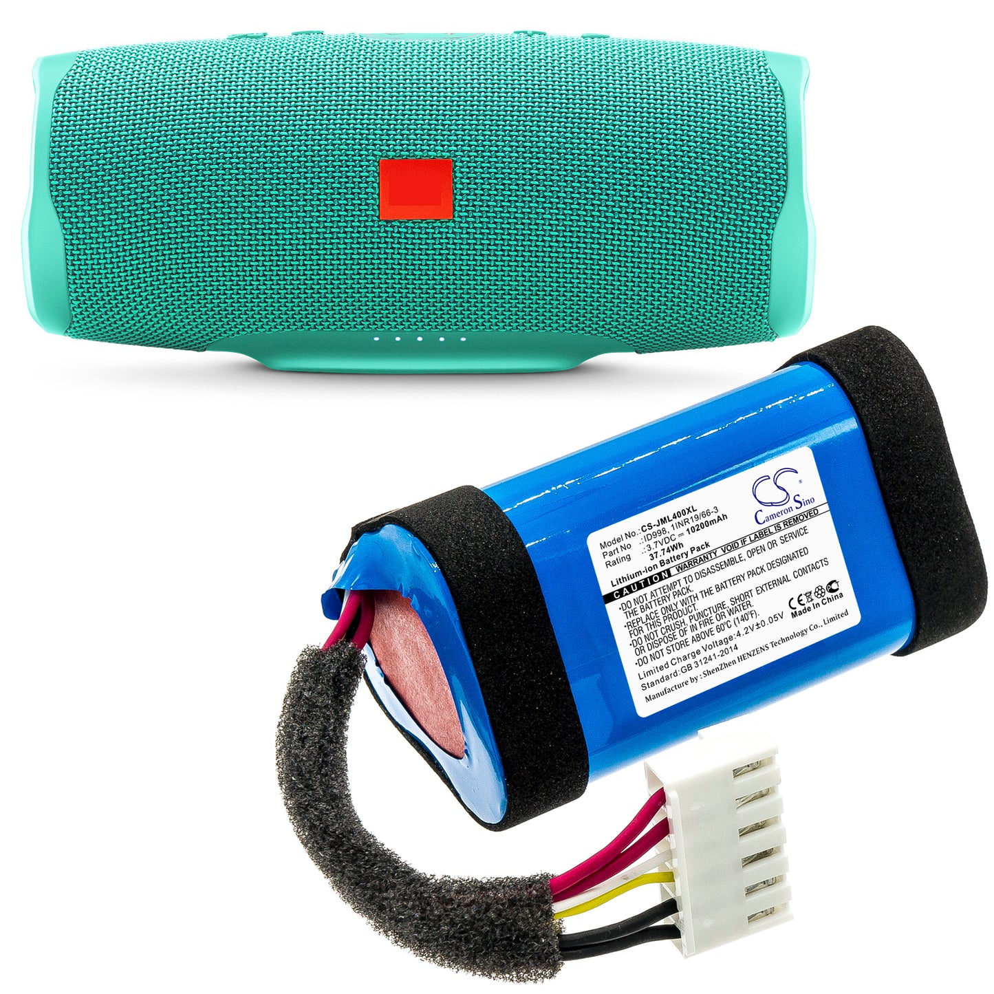 Replacement Battery for JBL  Charge 4 – 10200mAh / 37.74Wh