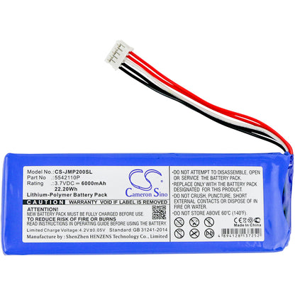 Replacement Battery for JBL  Pulse 2 – 6000mAh / 22.20Wh