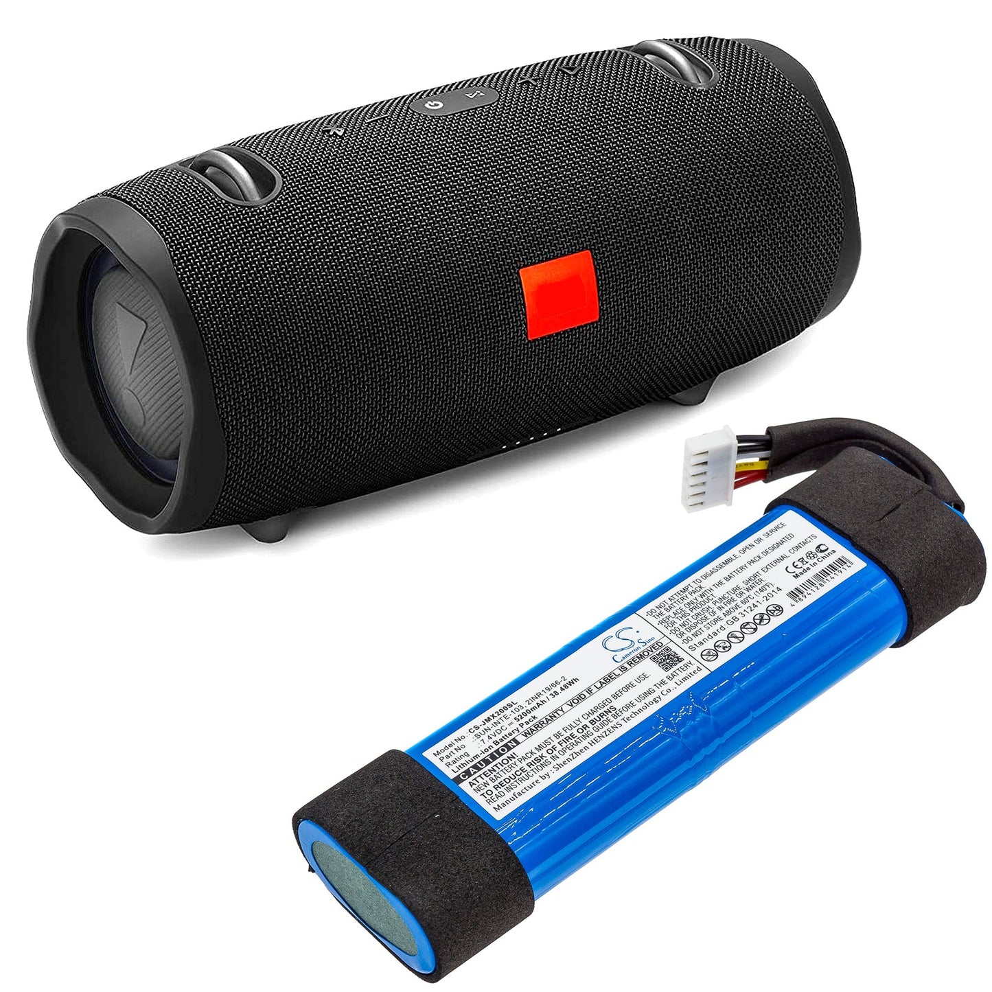 Replacement Battery for JBL  JBLXTREME2BLKAM – Speaker – 5200mAh / 38.48Wh / 7.4V
