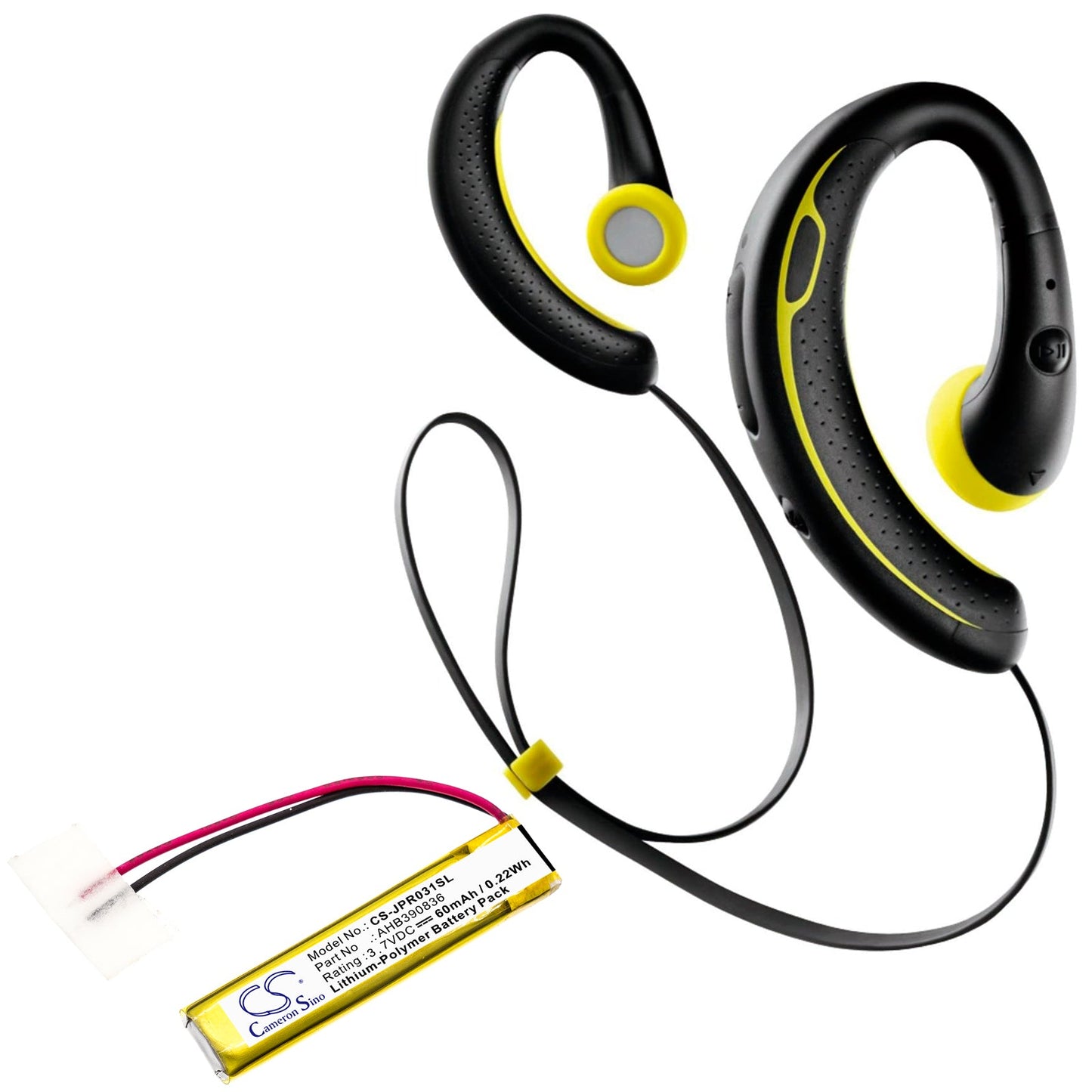 Replacement Battery for Plantronics  Voyager 5200 – Wireless Headset – 60mAh / 0.22Wh / 3.7V