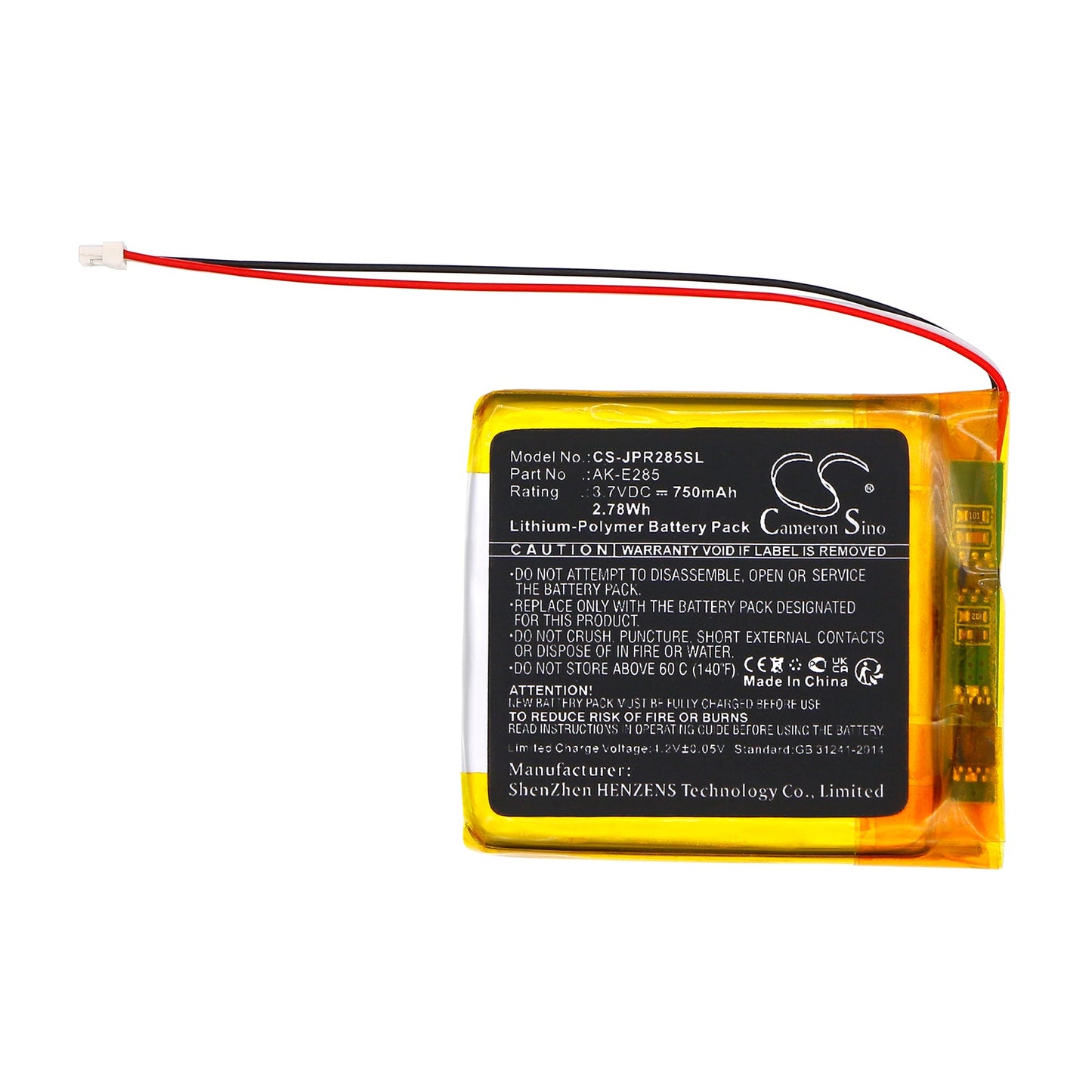 Replacement Battery for Jabra  Elite 85H – Wireless Headset – 750mAh / 2.78Wh / 3.7V