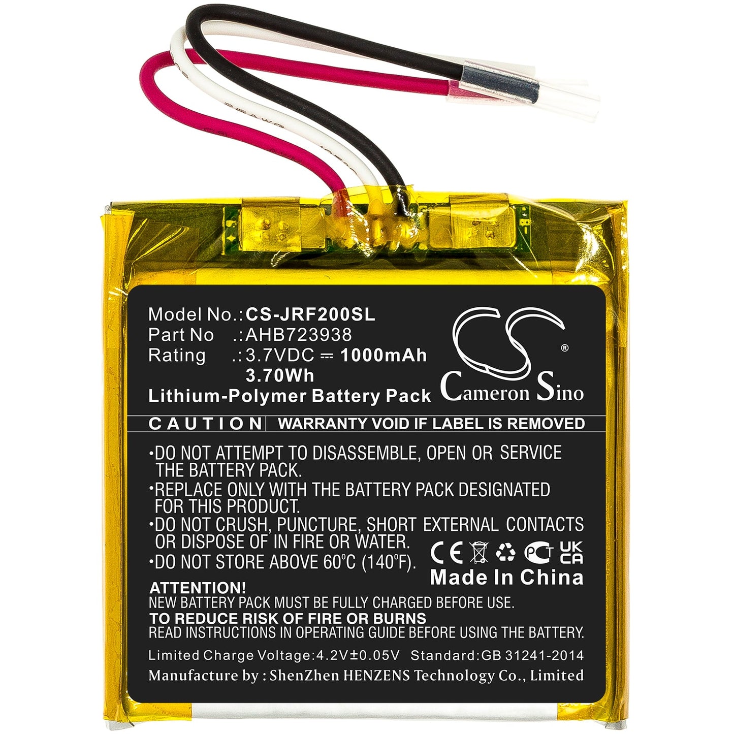 Replacement Battery for Jabra  HFS200 – Speaker – 1000mAh / 3.70Wh / 3.7V