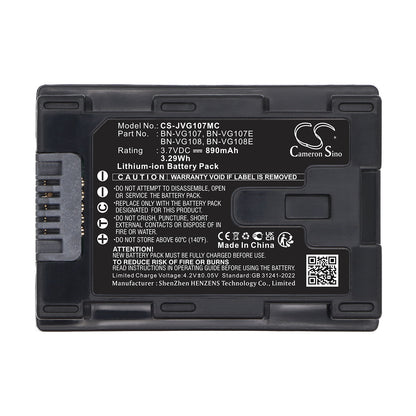 Replacement Battery for JVC GZ-HD620 – Camera – 890mAh / 3.7V