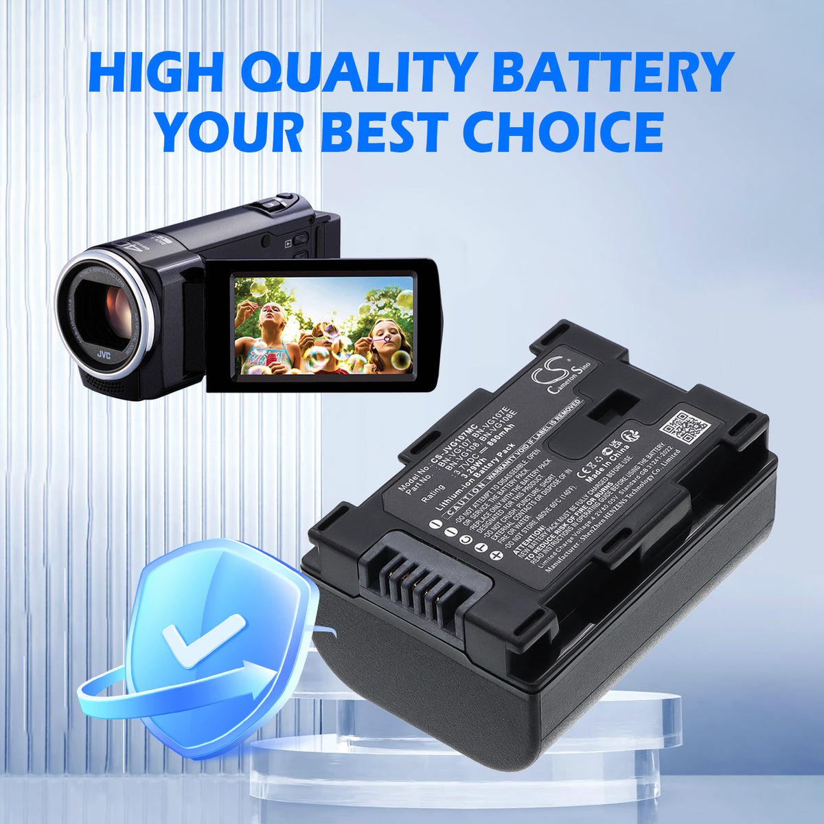 Replacement Battery for JVC GZ-HD620 – Camera – 890mAh / 3.7V