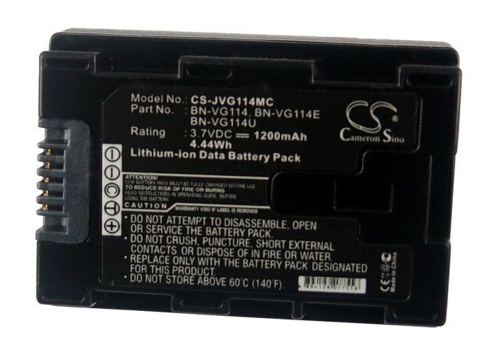 Replacement Battery for JVC  GZ-E10 – Camera – 1200mAh/4.44Wh / 3.7V