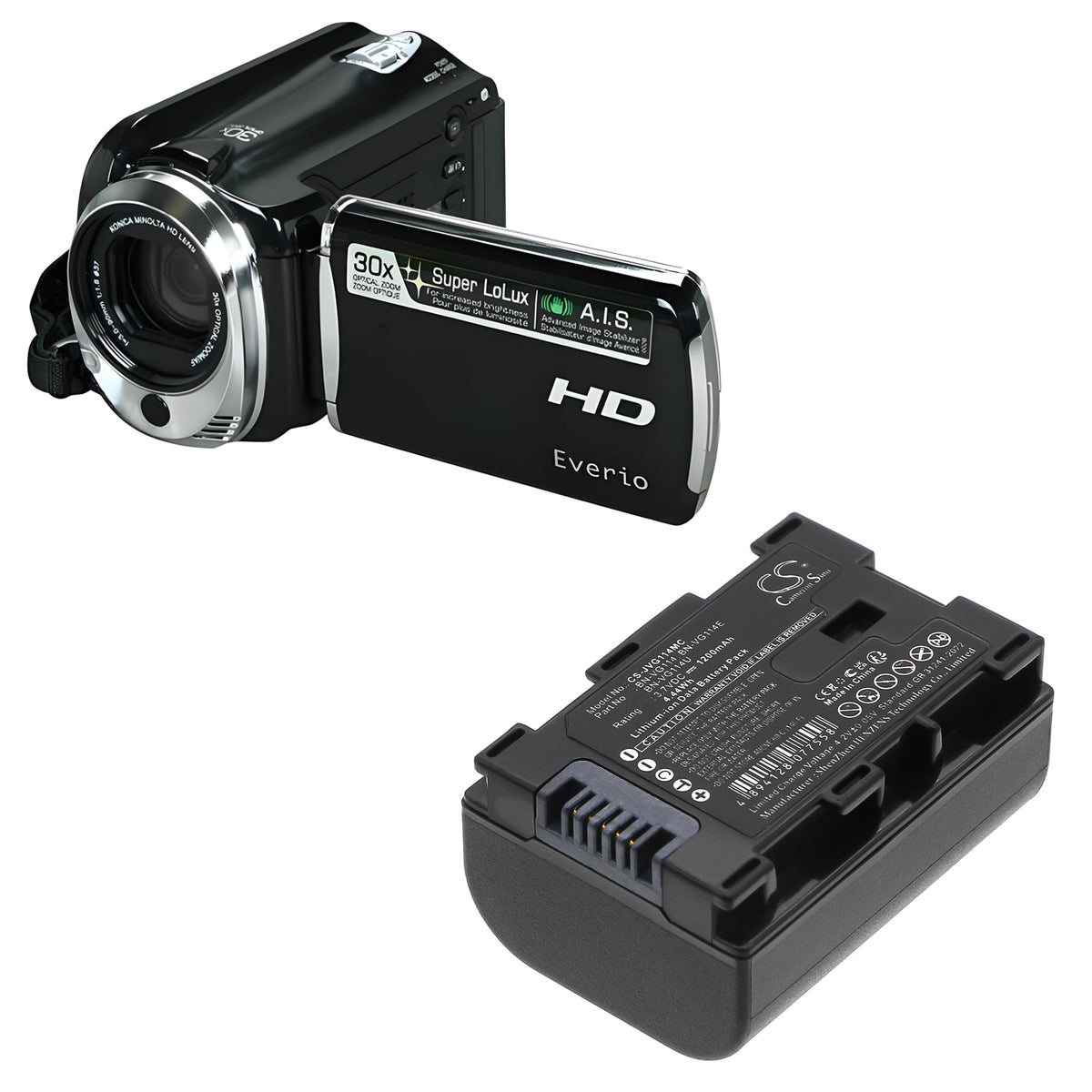 Replacement Battery for JVC GZ-HD620 – Camera – 1200mAh / 3.7V