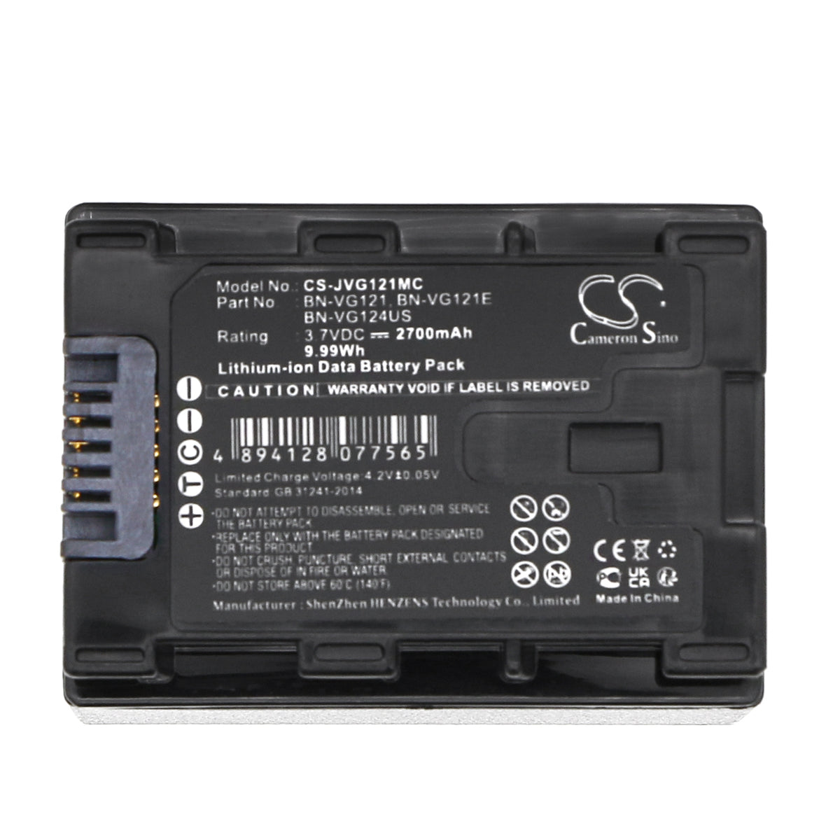Replacement Battery for JVC GZ-HD620 – Camera – 2700mAh / 3.7V