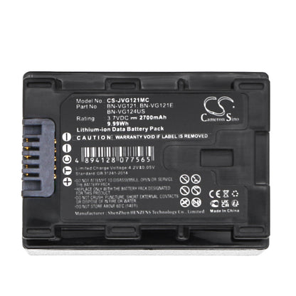 Replacement Battery for JVC GZ-HD620 – Camera – 2700mAh / 3.7V