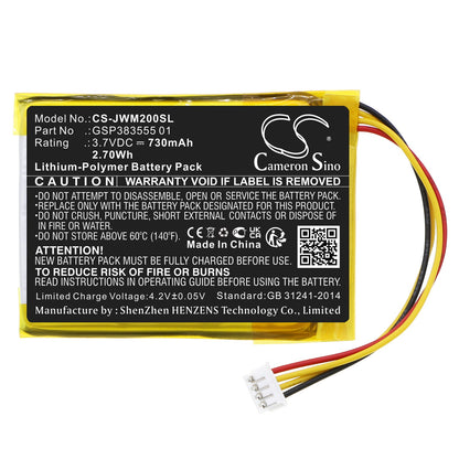 Replacement Battery for JBL  Wind 2 – Speaker – 730mAh / 2.70Wh / 3.7V
