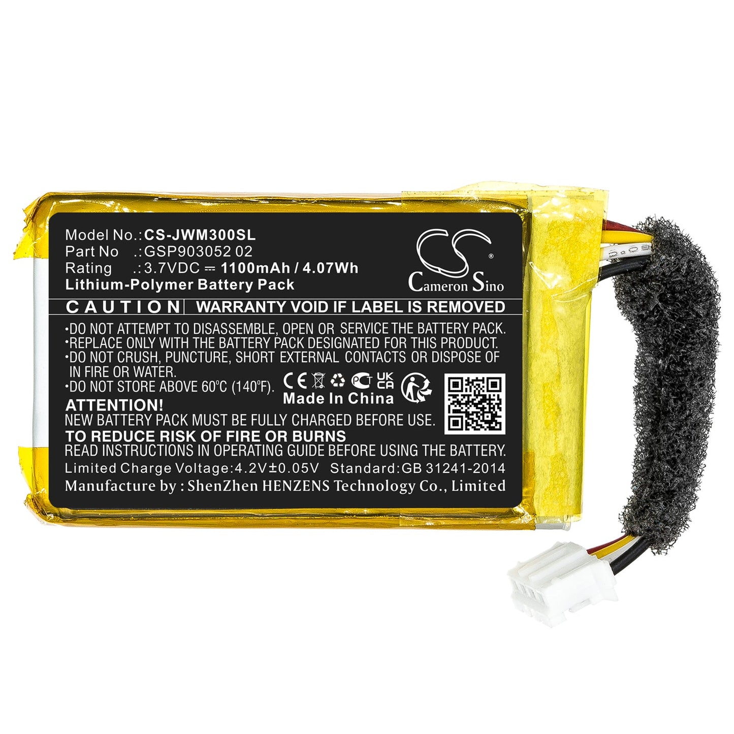 Replacement Battery for JBL  Wind 3 – Speaker – 1100mAh / 4.07Wh / 3.7V