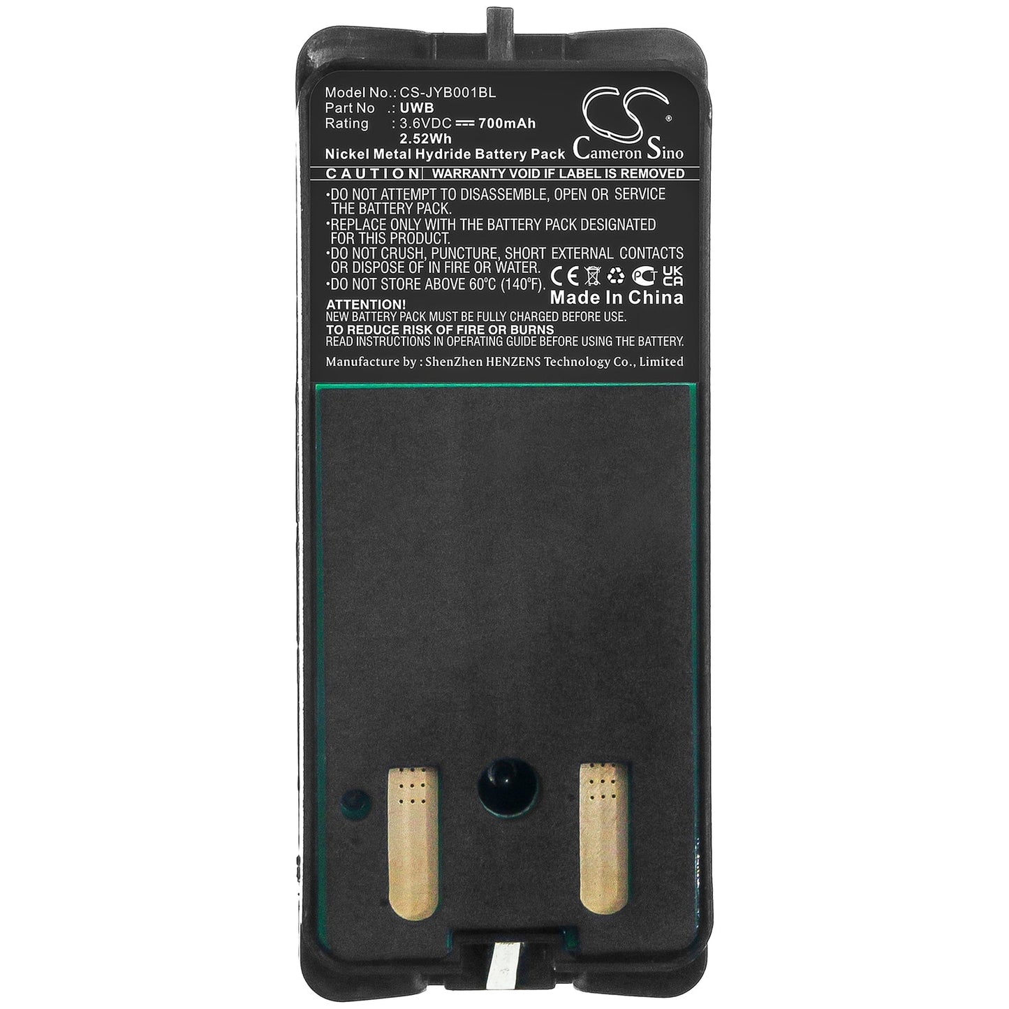 Replacement Battery for JAY  A001 – Crane Remote Control – 700mAh / 2.52Wh / 3.6V