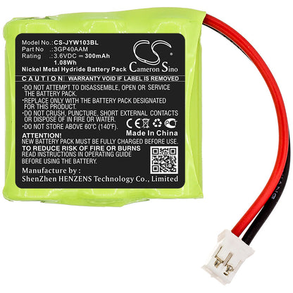 Replacement Battery for JAY  Wilpa 1035 – Crane Remote Control – 300mAh / 1.08Wh / 3.6V