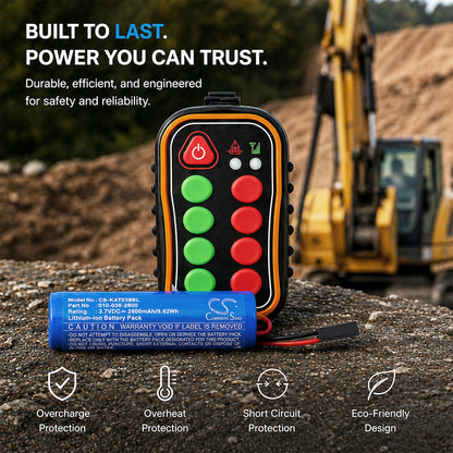 Replacement Battery for KAR-TECH 390322A – Crane Remote Control – 2600mAh / 3.7V