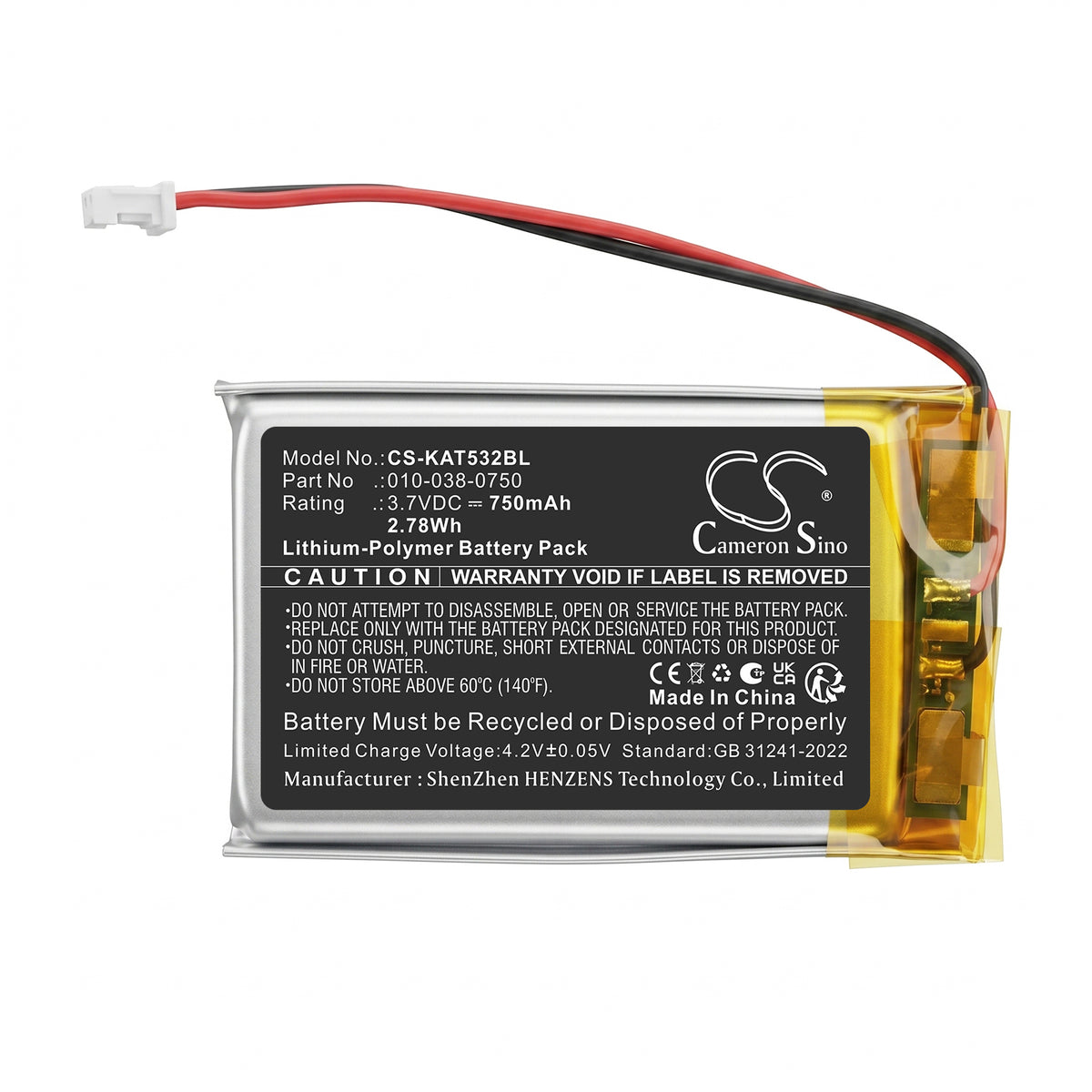 Replacement Battery for KAR-TECH 3A5322A 4 Button Control – Crane Remote Control – 750mAh / 3.7V