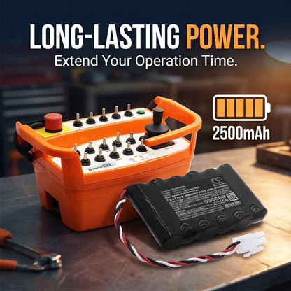 Replacement Battery for KAR-TECH 3B0752B Wireless Remote Transmitter Controller – Crane Remote Control – 2500mAh / 7.2V