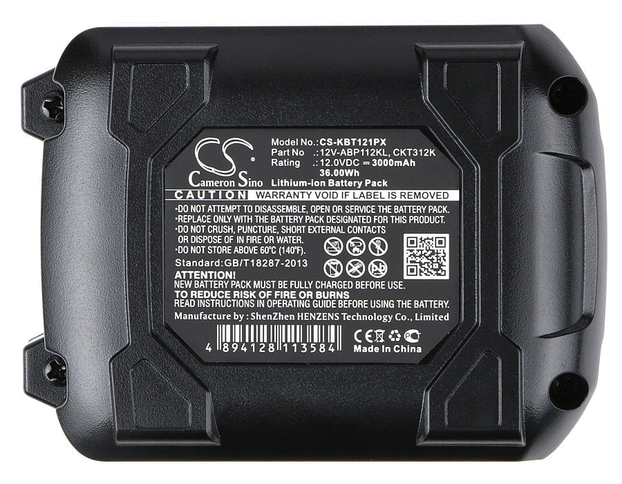 Replacement Battery for KOBALT  CDT212KU – Power Tools – 3000mAh / 36.00Wh / 12.0V